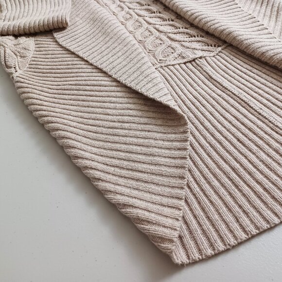 Sisters Open Front Vine Knit Cocoon Cardigan - Picture 8 of 16